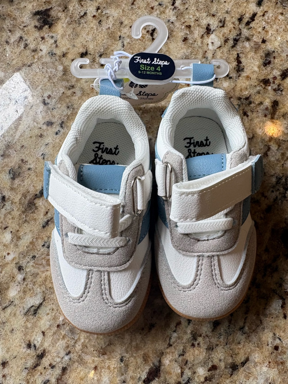 First Steps Baby Velcro Sneakers- 9-12 Months (Size 4) NWT